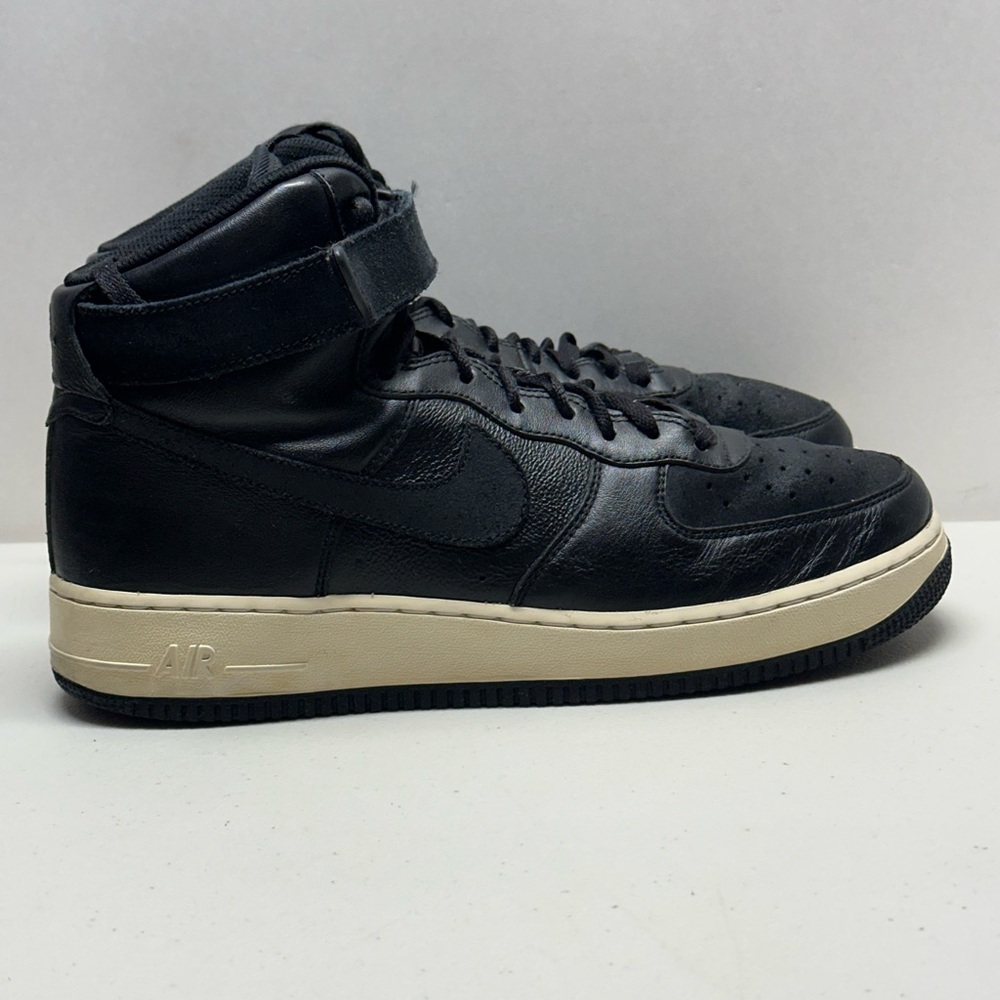Nike Air Force 1 High Top Mens Shoes Black White Leather Size 10 808785-995